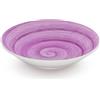 Generico Memento Table Set 6 piatti Fondi 23 cm in ceramica Made in Italy, dipinti a mano (Malva, Fondi)