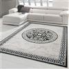 Teppich-Traum Tappeto Orientale con filato scintillante | ornamenti nel cerchio | grigio crema 240 x 340 cm