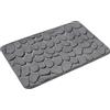 PANA Memory Foam Tappetino da bagno (50x80 cm) - Morbido tappetino da bagno in microfibra - Antiscivolo e lavabile - Tappetino da doccia (Grigio)