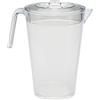 OMADA Caraffa in Plastica Resistente da 2,1L con Coperchio e Versatore | Ideale per Acqua e Bevande, 20,5x H23,5 cm, Beccuccio Versatore Integrato, Facile da Pulire, Collezione Samba