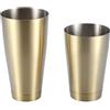 Agatige Set di shaker per cocktail da 2 pezzi, tazze per shaker Boston in acciaio inossidabile Kit da bar per bar con shaker per bevande Martini(Titanio dorato)