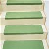 Hruile Tappeto antiscivolo, per scale, in legno massello, per interni, protezione per gradini, perfetto per animali domestici, bambini e anziani (55 x 20 cm, 15 pezzi, verde)