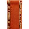 Mazovia Tappeto Antiscivolo per Corridoio - Passatoia Corridoio Moderno Motivo - Tappeto a Pelo Corto Salotto - Certificato Oeko-Tex - Corridore a Metro - Ruggine Terracotta 80x400 cm