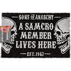 Pyramid International Sons of Anarchy (Samcro Member) - Zerbino 60x40 cm in Fibra di Cocco (Doormat)