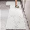DOTBUY-SHOP Tappeto Cucina in Diatomite, 3D Stampa su Marmo Passatoia Cucina Antiscivolo, Tappeti Runner Lavabile Assorbimento, Tappetino per Ingresso Bagno Camera da Letto (Bianco 3,60x180cm)