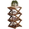 Smarbettiy - Scarpiera pieghevole senza assemblaggio, organizer per scarpe in legno con 2-9 ripiani, scaffale salvaspazio sottile per ingresso, dormitorio, appartamento, armadio (4 strati marrone)