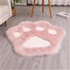 Hixingo Tappeto Camera da Letto Peloso Elegante Tappeto Salotto Moderno Shaggy a Pelo Lungo Simpatiche impronte di zampe Tappeti Camera da Letto Soffice Antiscivolo Lavabile (Rosa,80x98cm)