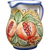 Sicilia Bedda - Brocca Siciliana in Ceramica di Caltagirone - Elegante complemento d'arredo realizzato interamente a Mano (Litro, Melograno)