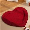 YongXinMY Tappeto da bagno in ciniglia rosso a forma di cuore, morbido, assorbente, antiscivolo, ad asciugatura rapida, lavabile in lavatrice, soffice, per bagno, camera da letto, doccia, decorazione per la