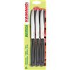 Kaimano 6 Coltello per bistecca Dinamik inox cm 11,5 vari colori 6 PEZZI (Nero)