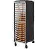 Yhenlovtt Copertura professionale per portapane in tessuto Oxford 210D, con finestra in PVC trasparente, impermeabile, per carrello da forno a 20 strati, 59 x 72 x 163 cm, nero (B)