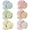 KASANOVA piatti 6 persone Geoflora - Set 18 piatti porcellana con decoro colori assortiti