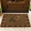 Generic Zerbino con airone, stile rustico con scritta Welcome Welcome, in gomma marrone, antiscivolo, decorativo, per ingresso, portico esterno, balcone, 73 x 43 cm