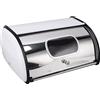 Luqeeg Portapane per Piano, Grande Capacità Contenitore per Il Pane Porta Pane Custode del Pane Cestini per Il Pane con Piccola Finestra per Pasticceria, Pagnotte, Alimenti Secchi (Bianco)
