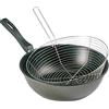 Garcima La Ideal 20726 Padella antiaderente con cestello per friggere, 26 cm, Metallo, Nero