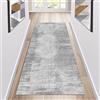 Siunwdiy Tappeto da Cucina Passatoia Antiscivolo Lavabile,Tappeto Cucina Antiscivolo Grigio Chiaro Tappeto Cucina Stretto e Lungo Tappeto Corridoio Runner Per Casa Cucina ,Camera da Letto,Grigio,40x260cm