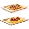 Mottinox Set 2 Scifette Polenta, Piatto 100% Legno Faggio, 30x18x2 cm, Piatto Polenta, 2 Pezzi, Made in Italy