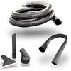 MisterVac | compatibile con/set di tubi di ricambio (ca. 2 metri) + bocchetta flessibile (ca. 64 cm) + bocchetta per fessure + bocchetta per tappezzeria + spazzola per mobili ##COM