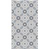 Panorama Tappeto Vinile Corridoio - Varie Dimensioni - (Idraulica Tipo Orientale Blu 60x250 cm)