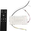 URPIZY Ventilatore da soffitto con luce, telecomando, dimmerabile, controller, driver, accessorio, 6 velocità, controllo di frequenza, indicatore della batteria, funzione di reset, AC 110 V-265 V