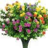 EpheyFIF 12 mazzi di fiori finti realistici, perfetti per la decorazione della casa e del giardino (colori misti)