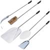 GIEMME Set 5 pale pizza inox Ø33 cm per forno manico 82 cm