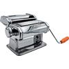 MAKA change your life quality MAKA Macchina per Pasta Fresca Manuale Fatta in Casa Professionale Con Manovella Sfoglia Lasagne Fettuccine (6mm) Tagliolini (1,5mm) Regolatore di Spessore da 4,8mm a 0,6mm Tagliatelle Spaghetti