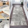 QQrunner Tappeto passatoia antiscivolo per corridoio, 60 x 200 cm, tappeto cucina astratto grigio al metro lavabile camera da letto corridoio lungo lunghezza regolabile 60/70/80/90/10/120 cm larghezza