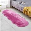 Tomifine Faux Lana Pelliccia Tappeto, Soffice Shaggy Della Pelliccia Imitazione Tappeti Longhair Effetto Pelliccia Divano Letto, Usato per Camera da Letto Decorazione (50 x 100 cm,Rosa)