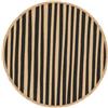 RugVista Ribbons, Tappeto, A strisce, Ø 100 cm, Rotonda, Pelo corto, Soggiorno, Camera da letto, Cucina, Corridoio, Lavabile solo a secco, oeko_tex_100, Beige/Nero