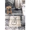 RugVista Neptun, Tappetino da bagno, Moderni, 50 x 80 cm, Rettangolare, Pelo medio, Lavabile in lavatrice, Natural/Nero