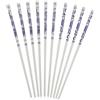 Garneck 5 Paia di Bacchette Cinesi in Porcellana Blu e Bianco Riutilizzabili per Casa e Sushi, Bacchette Sane in Acciaio Inox
