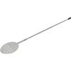 Giemme Palettino per pizza piatto forato 22 cm - Acciaio inox AISI 304 - Palino per girare e sfornare pizza -manico 60 cm, per forni profondi fino a 55 cm