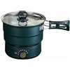 Generic Pentola elettrica portatile, multi-fornello 3 in 1 con coperchio trasparente e padella, cavo staccabile per uso domestico