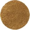 Teppium Moderno Tappeto Salotto 120 cm Rotondo Color Oro - Shaggy Tappeto per scendiletto Camera da Letto, Cucina y Soggiorno - Tappeto Morbido y Fluffy, Monocromatico, Facile Manutenzione