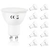 Kowanie Lampadine LED GU10 bianco freddo 6W lampadina equivalenti 60W Lampadine a incandescenza 5000K lampada angolo del fascio 110° non dimmerabile riflettore lampadina faretto LED GU10 10 Pezzi