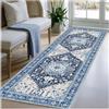 BORKOY Tappeti Vintage per Cucina e Corridoio Blu 3 metri Tappeto Passatoia Lungo Antiscivolo Lavabile Morbido Runner per Ingresso Interno Soggiorno Ufficio Lavanderia Camera da Letto 60x300cm