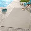 TT Home Tappeto Giardino per Esterno Balcone Tappeto Cucina Monocromatico Moderno, Colore:Beige, Dimensione:140x200 cm