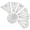 Milageto 10 Pezzi Acrilico Modello di Piastra di Dresda Regolare Quilting Patchwork Righello Cornici per Macchina Da Cucire Domestica Taglio Artigianale
