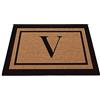 Bageyou - Zerbino con lettera V monogramma, 69,8 x 45 cm, colore: Nero