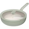 Berghoff - Wok antiaderente con coperchio Balance Sage 28cm