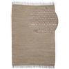 carpetfine Tappeto a tessitura Kilim Chindi Uni talpa 70x140 cm, tessuto a mano | Tappeto moderno reversibile in cotone per soggiorno e camera da letto con frange