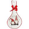 Kichvoe Portaposate Porta Cucchiai Di Natale Portautensili Natalizi Cuscino Di Bacchette Di Natale Poggia Mestolo Da Cucina Portautensili Bianco Poggia Cucchiaio Bianca Ceramica Tessile