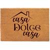 Lupia Zerbino Ingresso Esterno 40x60 cm CASA DOLCE CASA, Zerbino Ingresso Casa Simpatico in Fibra di Cocco Resistente, Tappeto Porta con Scritta, Base Antiscivolo PVC, Interno Esterno Made in Italy