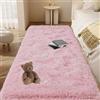 GOUTUI Soggiorno Moderno Tappeto 65 x 240 cm Soffice Antiscivolo Tappeti Salotto Shaggy Moderno Soffice e Super Morbido Adatto per Aree Gioco Lounge e Soggiorni, Rosa