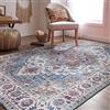 ARUGYTEI Tappeto Pelo Corto,160 x 230 cm, Tappeti Moderni Design Soggiorno, Salotto Vintage, Camera da Letto, Sala da pranzo, Motivo a medaglione floreale tradizionale blu