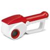 10ELED Grattugia Elettrica Ricaricabile per Formaggio, 2 Lame in Acciaio Inox, Batteria 800mAh, 12W, HM-6112R (ROSSO)