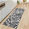 Generic Tappeto da cucina antiscivolo, lavabile, 60 x 150 cm, stampa zebrata, assorbente, a pelo basso, per cucina, camera da letto, ingresso, lavanderia