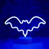 Bipily LED luce al neon Carino Insegne al neon Pipistrello Forma USB/Batteria di Neon Night Light con Base luminoso tavolo luminoso neon decorazione per Halloween Natale Party