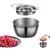 ZZPXMY 2024 Premium Pomegranate Peeler, Pomegranate Pit Remover, Pomegranate Seed Extractor Stainless Steel Pomegranate Preparation Tool, Kitchen Gadgets (Pelatrice+ciotola in acciaio inox)